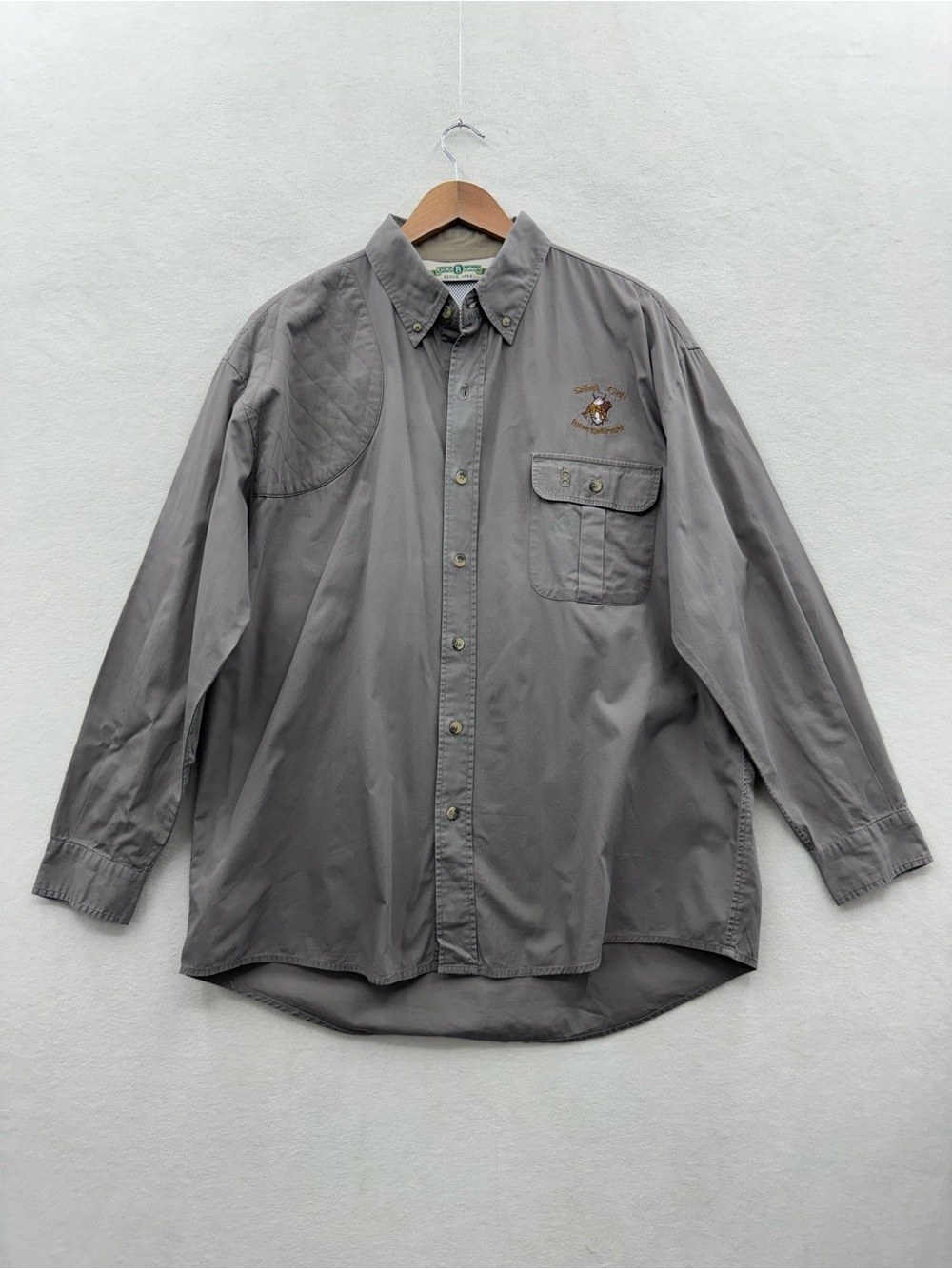 Bob Allen Men's Large Safari Club International Quilted Shooting Shirt Flawed